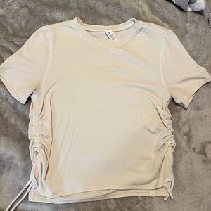 Lululemon Side Cinch Ribbed T-Shirt White Opal